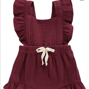 Maroon baby romper